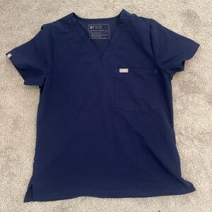 XS-P figs Caterina scrub top navy blue
